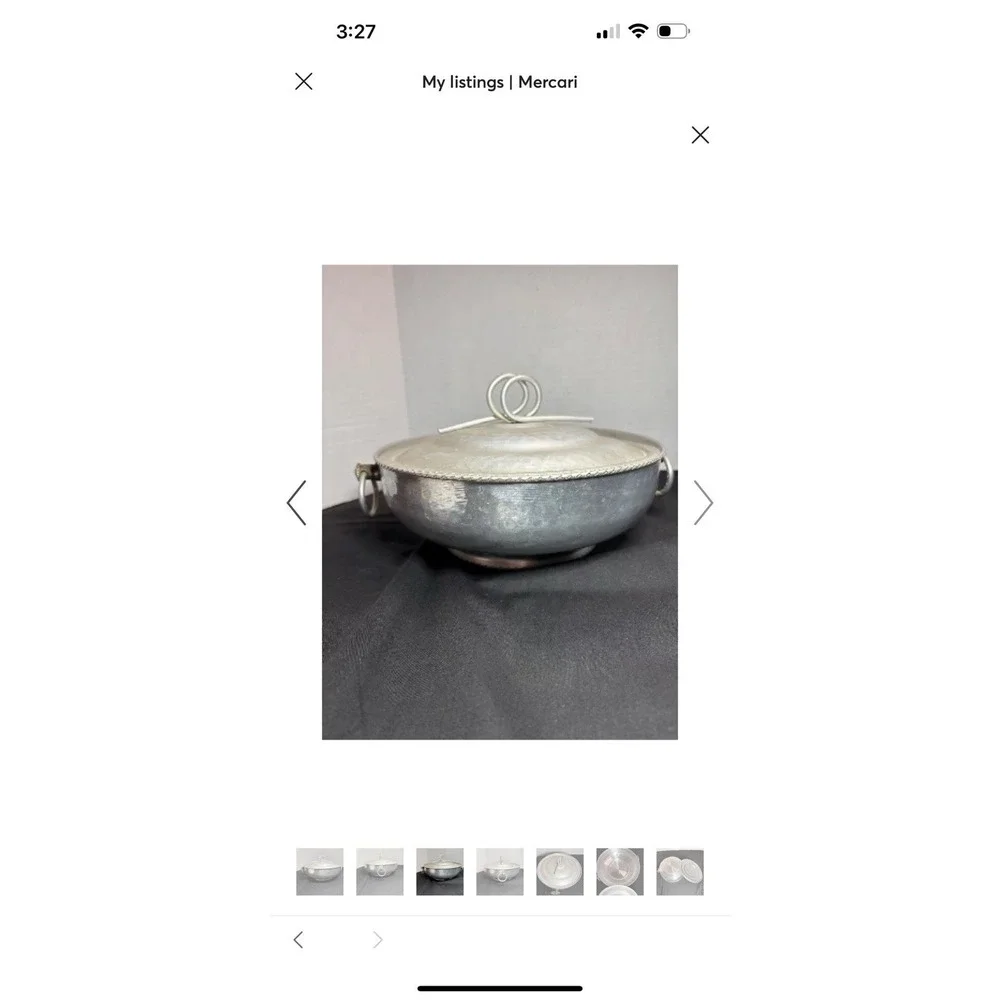 Vintage‎ Hammered Aluminum Serving Dish